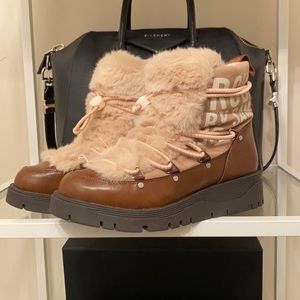 Circus by Sam Edelman Brown Faux Fur Boots size 7.5M